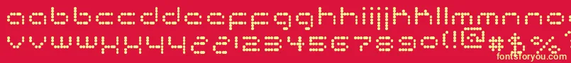 Matrixtron Font – Yellow Fonts on Red Background