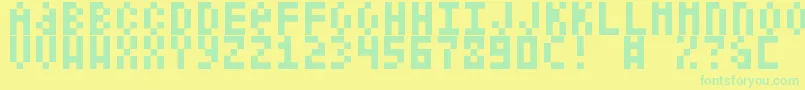 ShelterCode Font – Green Fonts on Yellow Background