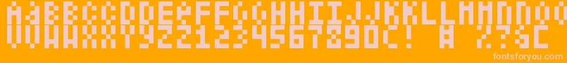 ShelterCode Font – Pink Fonts on Orange Background