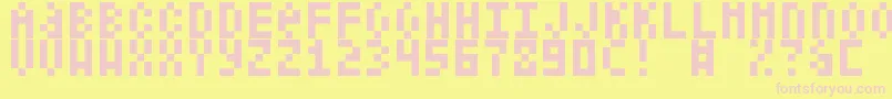 ShelterCode Font – Pink Fonts on Yellow Background