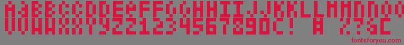 ShelterCode Font – Red Fonts on Gray Background