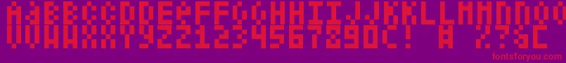 ShelterCode Font – Red Fonts on Purple Background