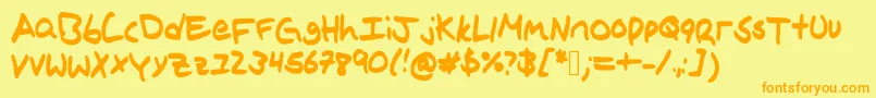 En savoir plus sur la police Ivysprinting Police Ivysprinting – polices orange sur fond jaune