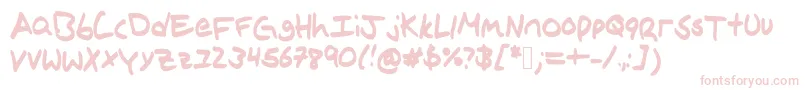 Ivysprinting-fontti – vaaleanpunaiset fontit valkoisella taustalla