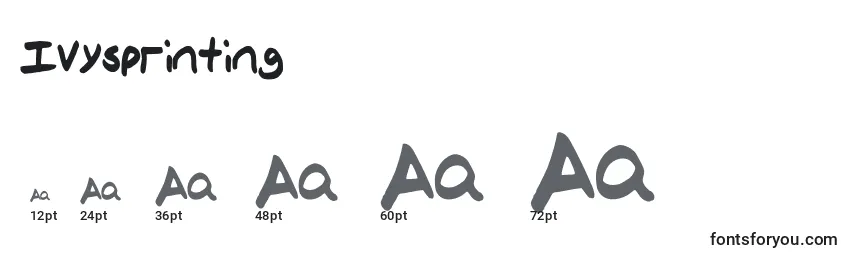 Ivysprinting Font Sizes