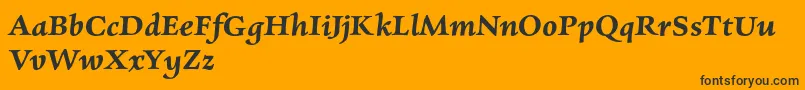 CharpentierrenredDemiobl Font – Black Fonts on Orange Background