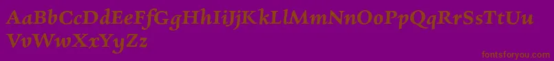 CharpentierrenredDemiobl Font – Brown Fonts on Purple Background