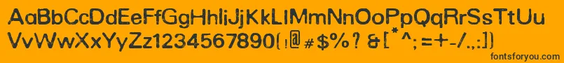 RoundedEroded Font – Black Fonts on Orange Background