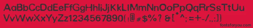 RoundedEroded Font – Black Fonts on Red Background