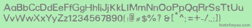 RoundedEroded Font – Gray Fonts on Green Background