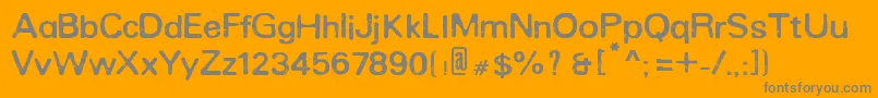 RoundedEroded Font – Gray Fonts on Orange Background
