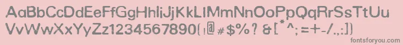 RoundedEroded Font – Gray Fonts on Pink Background
