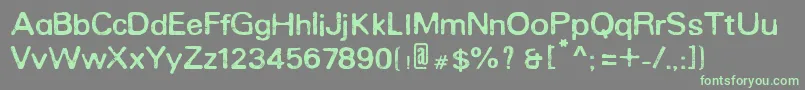 RoundedEroded Font – Green Fonts on Gray Background