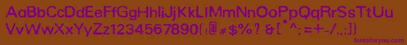 RoundedEroded Font – Purple Fonts on Brown Background