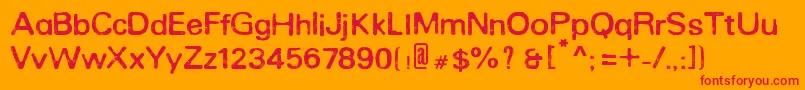 RoundedEroded Font – Red Fonts on Orange Background