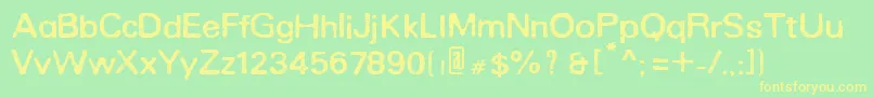 RoundedEroded Font – Yellow Fonts on Green Background