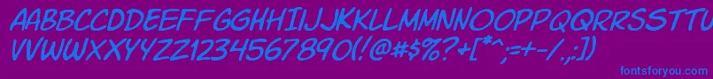 fuente KomikaSlimItalic – Fuentes Azules Sobre Fondo Morado