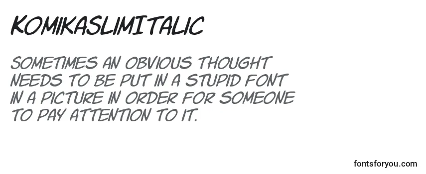 KomikaSlimItalic Font
