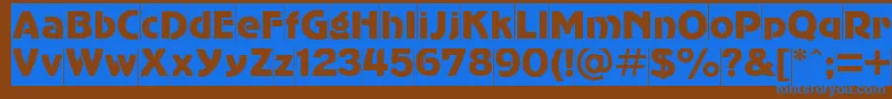 Advergothiccamctt Font – Blue Fonts on Brown Background