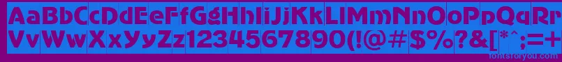 Advergothiccamctt Font – Blue Fonts on Purple Background