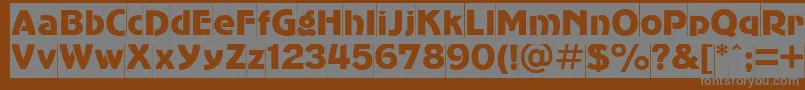 Advergothiccamctt Font – Gray Fonts on Brown Background