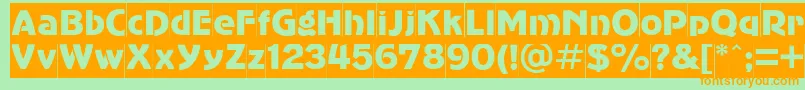 Advergothiccamctt Font – Orange Fonts on Green Background