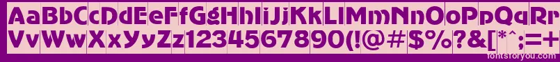 Advergothiccamctt Font – Pink Fonts on Purple Background