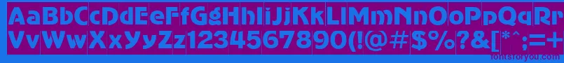 Advergothiccamctt Font – Purple Fonts on Blue Background