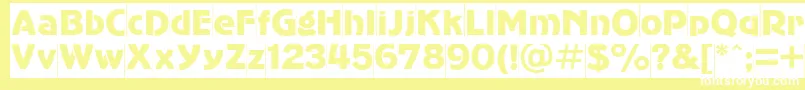 Advergothiccamctt Font – White Fonts on Yellow Background