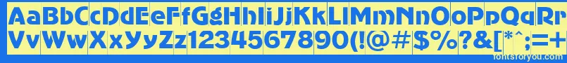 Advergothiccamctt Font – Yellow Fonts on Blue Background