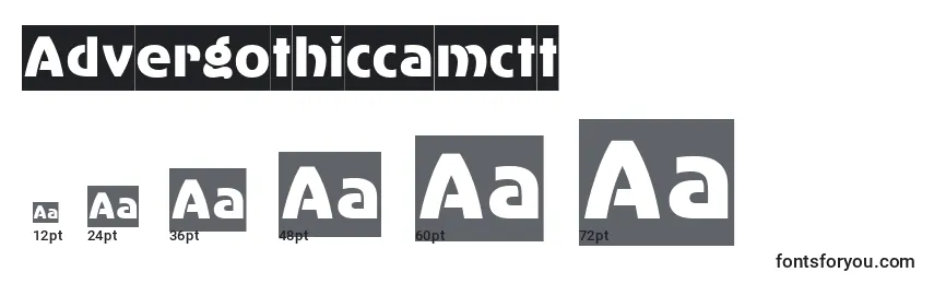 Advergothiccamctt Font Sizes