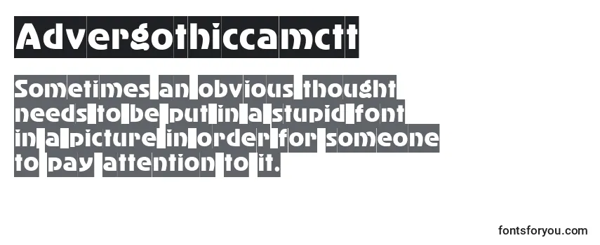 Review of the Advergothiccamctt Font