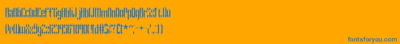 WyvernBrk Font – Blue Fonts on Orange Background