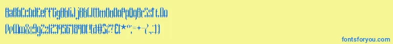 WyvernBrk Font – Blue Fonts on Yellow Background