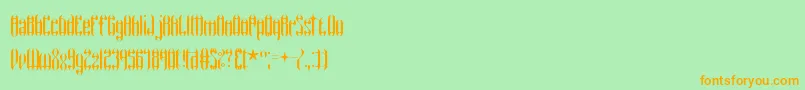 WyvernBrk Font – Orange Fonts on Green Background