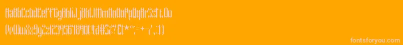 WyvernBrk Font – Pink Fonts on Orange Background