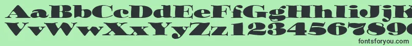 OzwaldItcTt Font – Black Fonts on Green Background