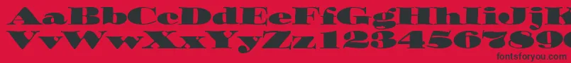 OzwaldItcTt Font – Black Fonts on Red Background