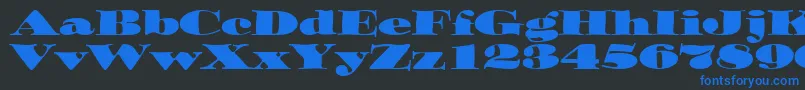 OzwaldItcTt Font – Blue Fonts on Black Background