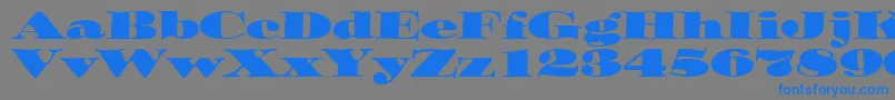 OzwaldItcTt-Schriftart – Blaue Schriften auf grauem Hintergrund