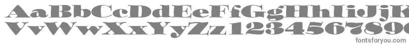フォントOzwaldItcTt – 白い背景に灰色の文字
