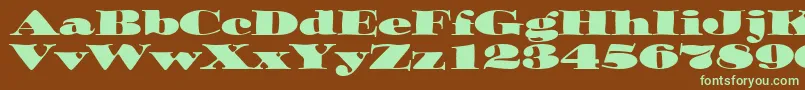 OzwaldItcTt Font – Green Fonts on Brown Background