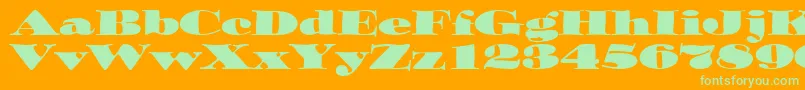 OzwaldItcTt Font – Green Fonts on Orange Background