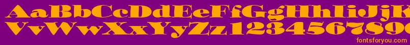 OzwaldItcTt Font – Orange Fonts on Purple Background