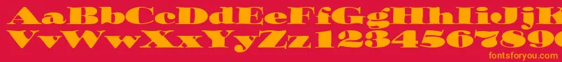 OzwaldItcTt Font – Orange Fonts on Red Background