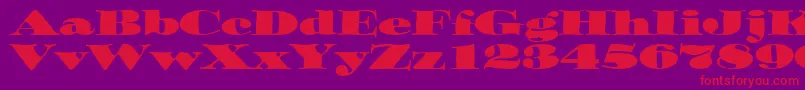 OzwaldItcTt Font – Red Fonts on Purple Background