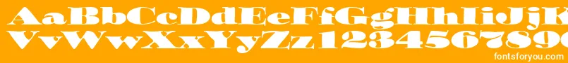 Шрифт OzwaldItcTt – белые шрифты на оранжевом фоне