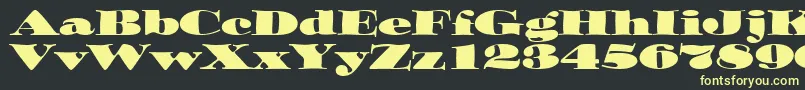 OzwaldItcTt Font – Yellow Fonts on Black Background