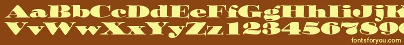 OzwaldItcTt Font – Yellow Fonts on Brown Background