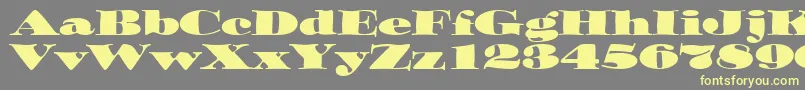 OzwaldItcTt Font – Yellow Fonts on Gray Background